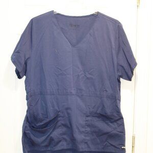 Womens Navy Blue Scrubs Top XL